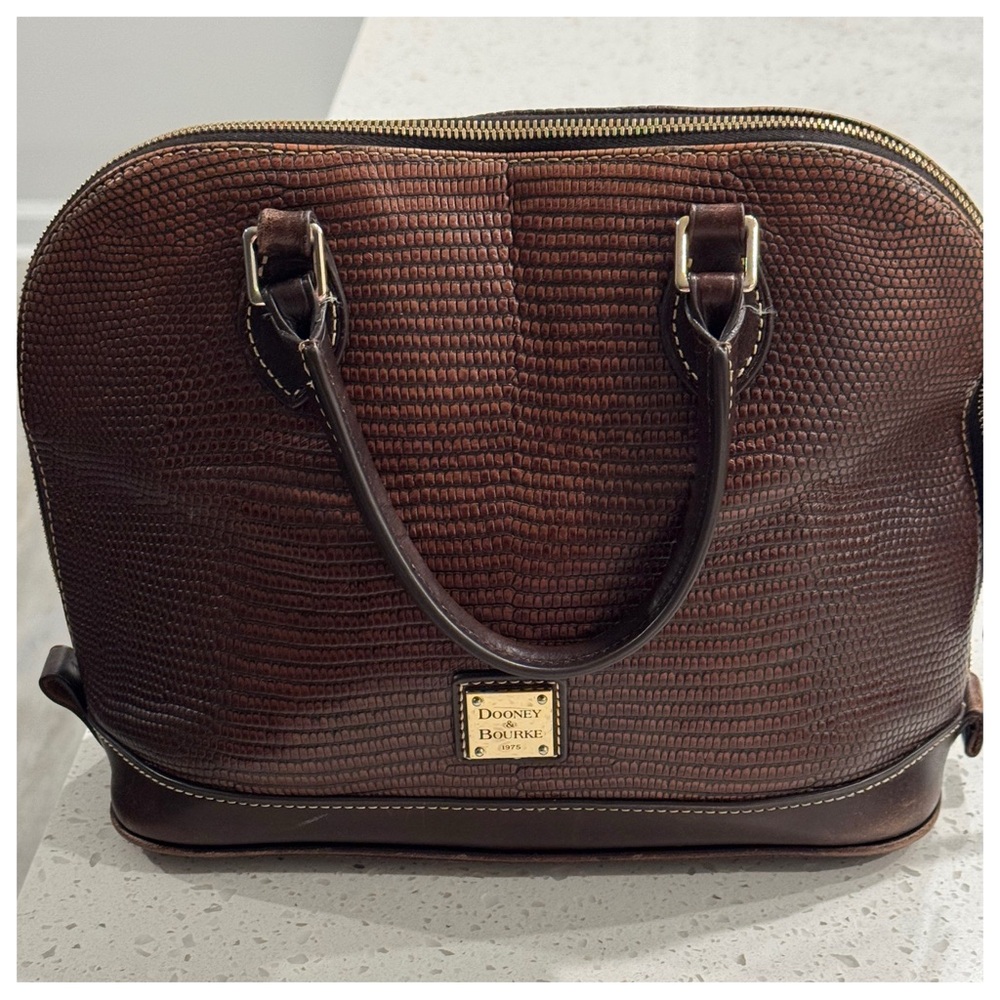 Dooney & Bourke Brown Textured Leather Handbag
